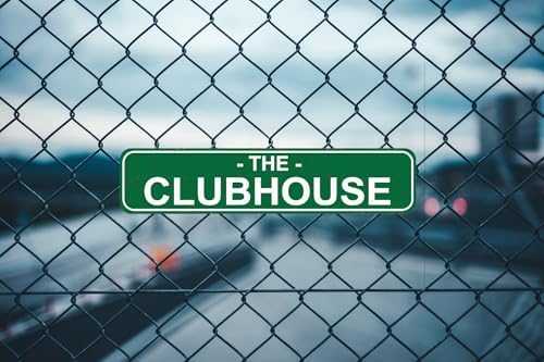 The Clubhouse Sign Metal Wall Art 16 X 4 Inch