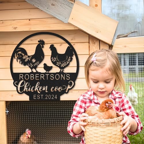 Custom Chicken Coop Metal Sign for Farmhouse Wall Decor
