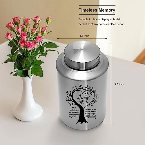 Cremation Urns for Adult Human Ashes - Decorative Memorial Urn for Dad Mom