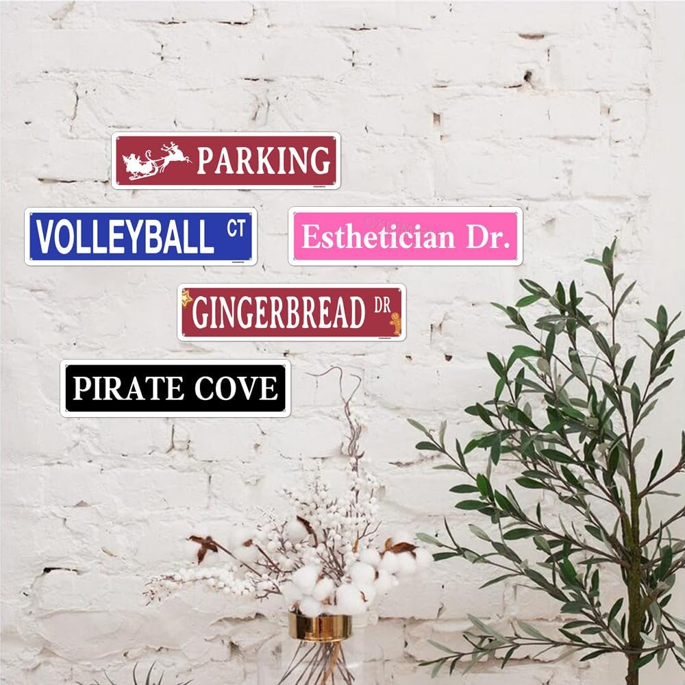 Metal Sign Esthetician DR Funny Pink Road Plaque Wall Art Decor