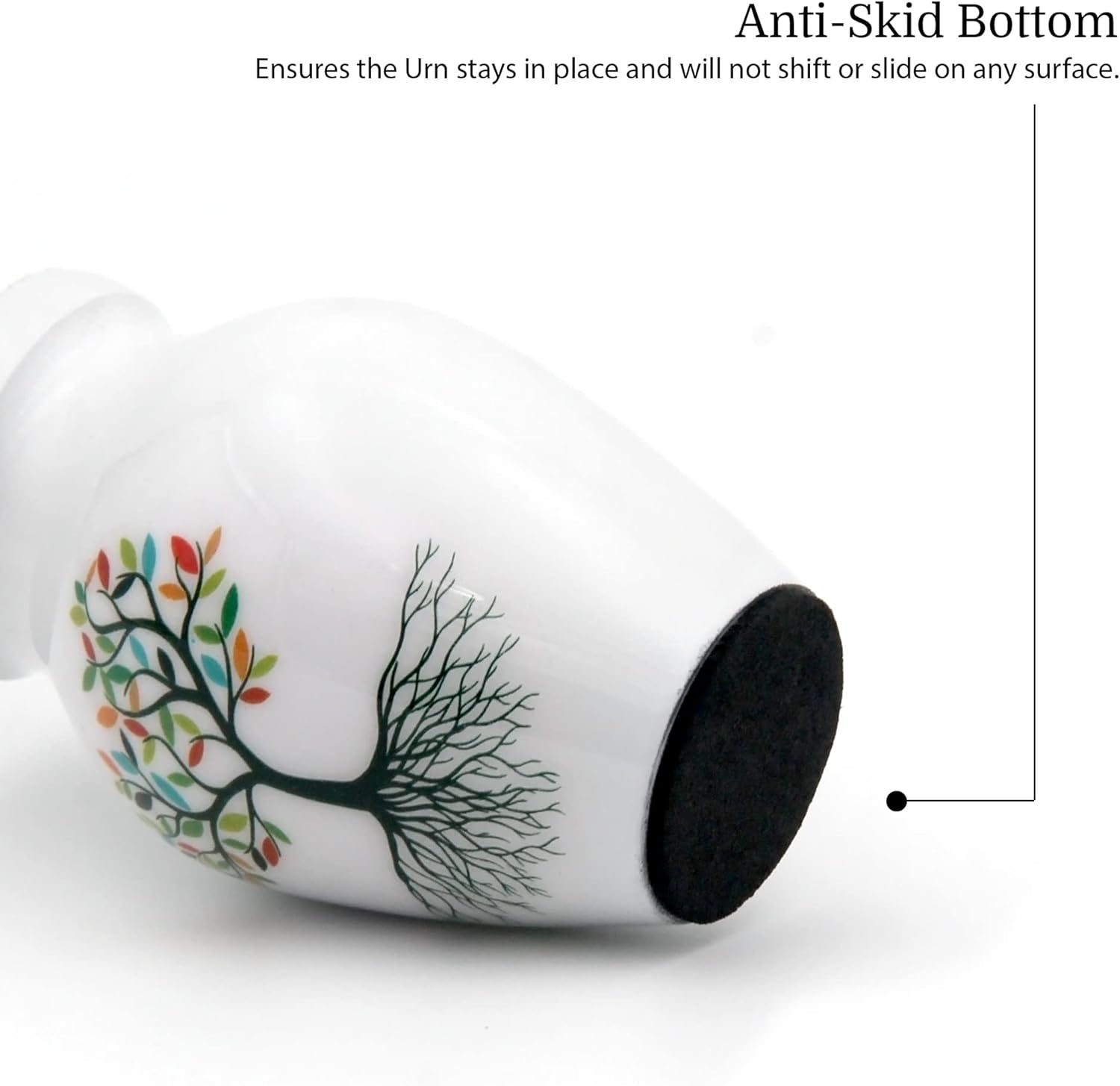 White Small Urn for Human Ashes - Set of 4 Decorative Urns