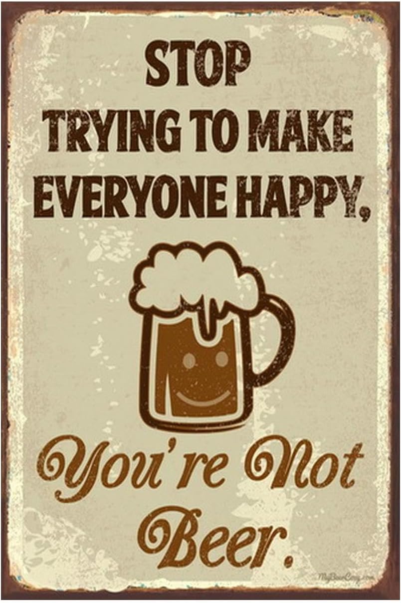 Beer Tin Sign Metal Poster Vintage Wall Decor 8x12 Inch