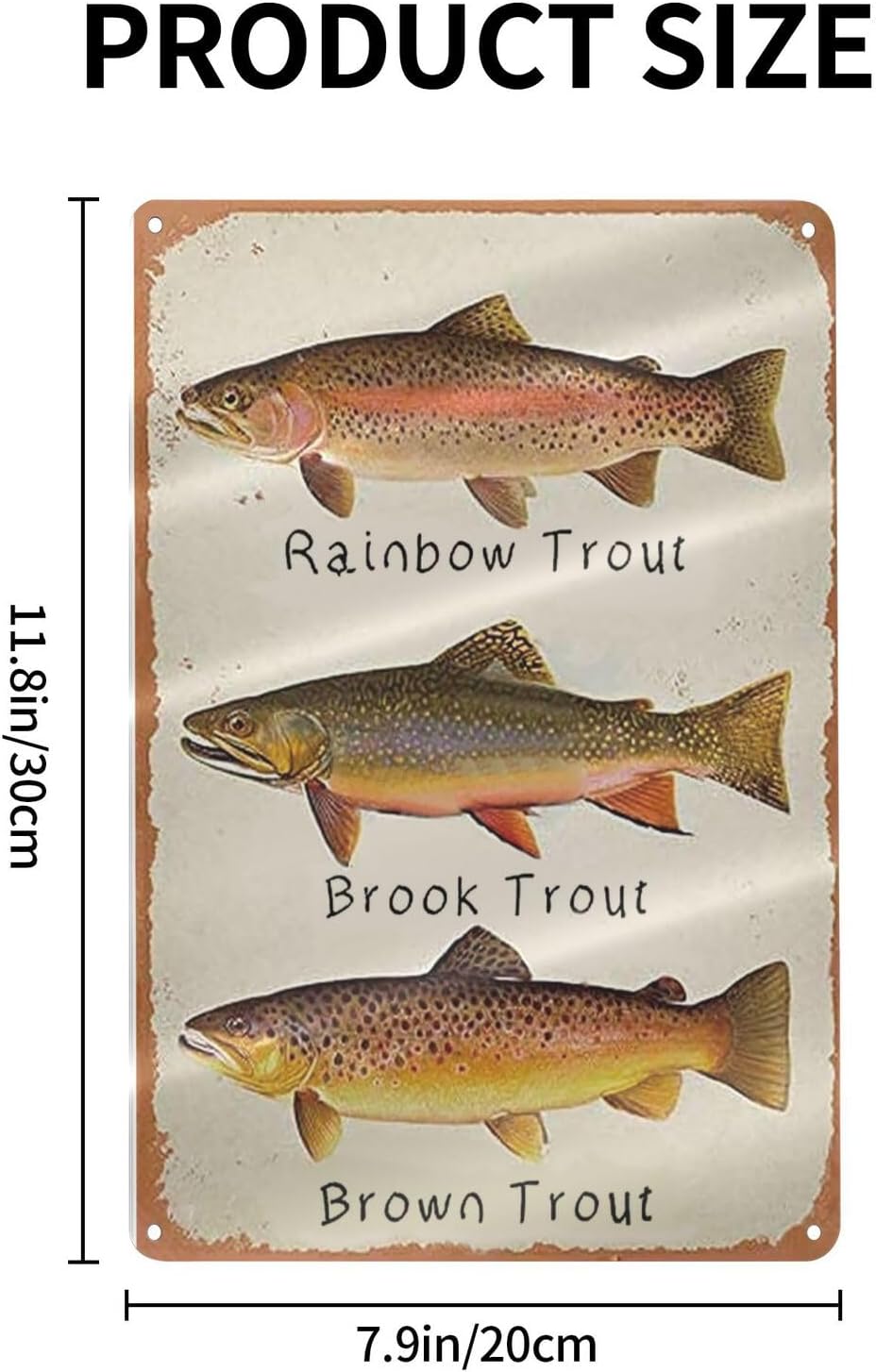 GCOCL Vintage Tin Decor Wall Plaque Retro Metal Sign