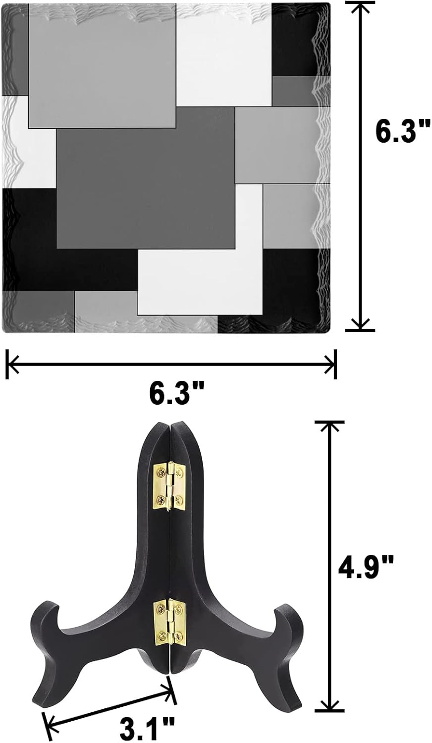 Abstract Art Desk Decor with Color Block Plaque