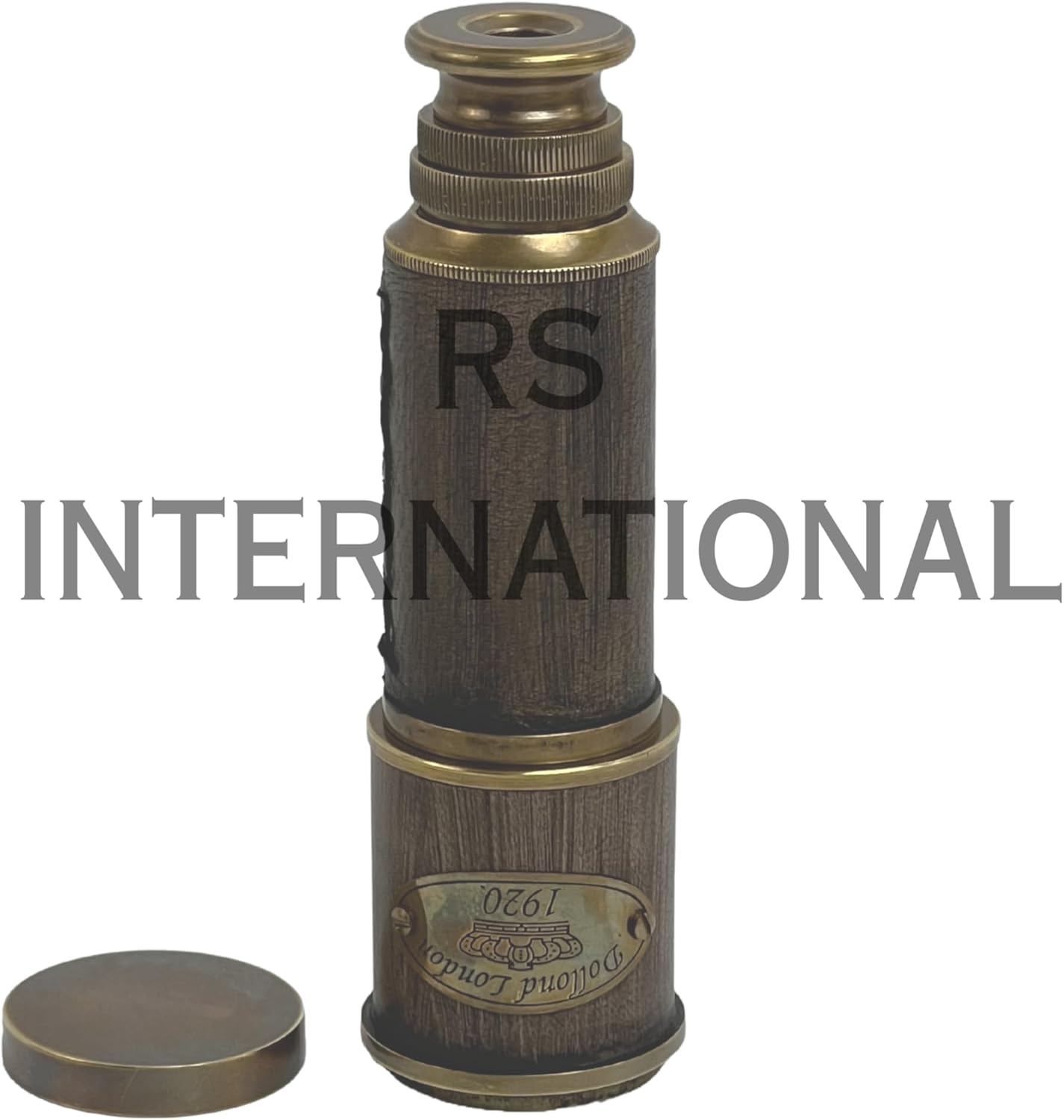 RS INTERNATIONAL 42 cm Antique Brass Folding Telescope Nautical Spyglass for Travel Dcor