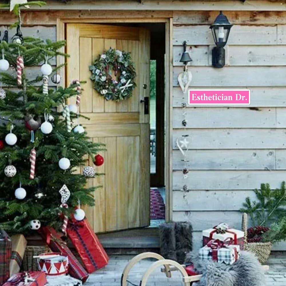 Metal Sign Esthetician DR Funny Pink Road Plaque Wall Art Decor