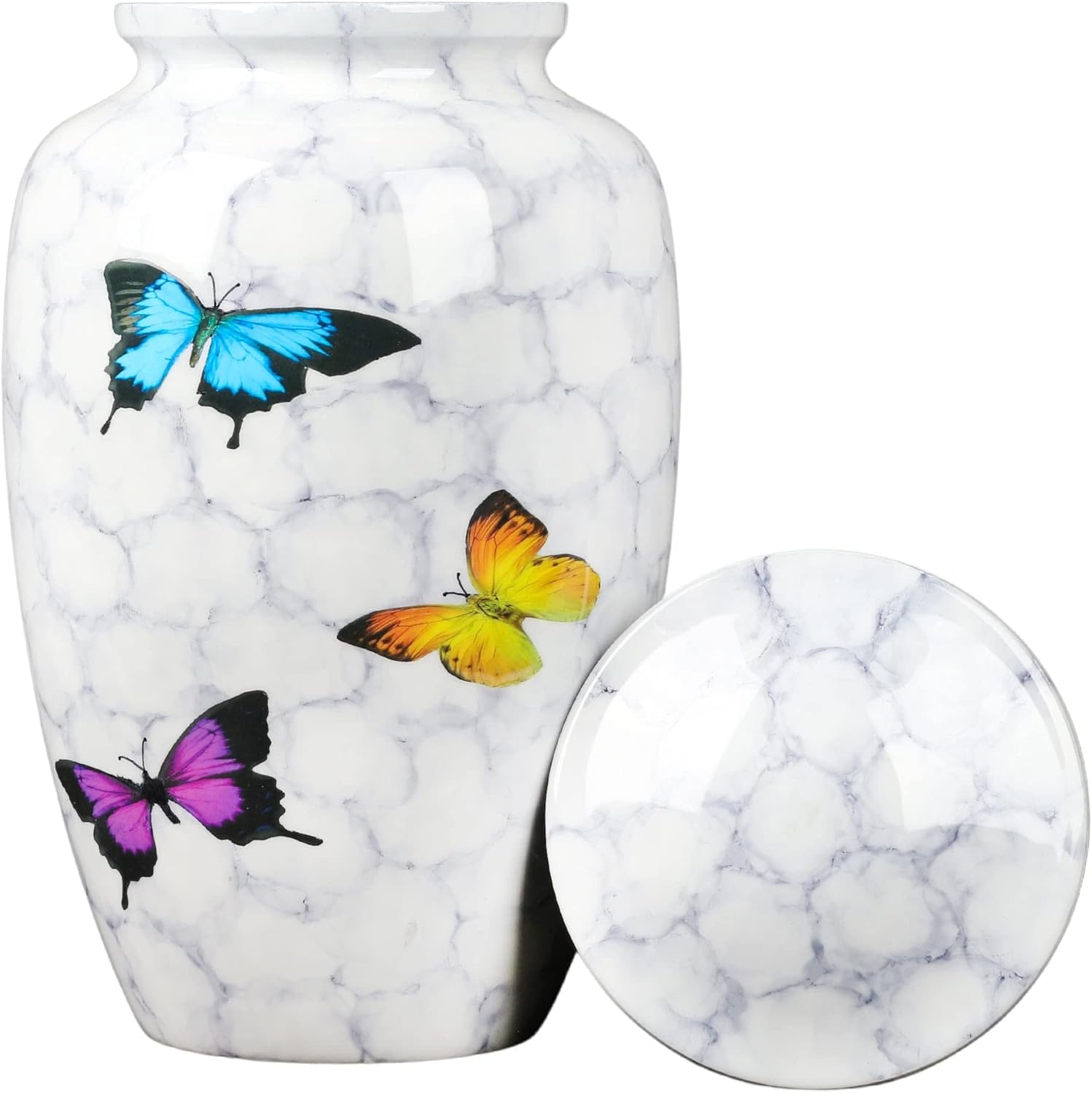 Butterfly Decorative Urn with Lid for Human and Pet Ashes