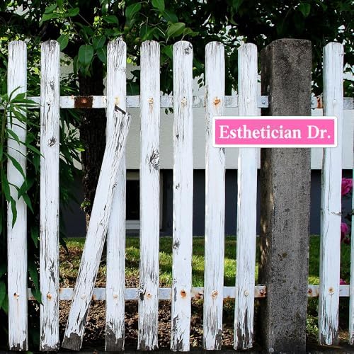 Metal Sign Esthetician DR Funny Pink Road Plaque Wall Art Decor