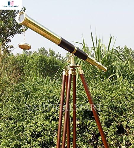 Vintage Brass Telescope with Leather Grip 60 Inches