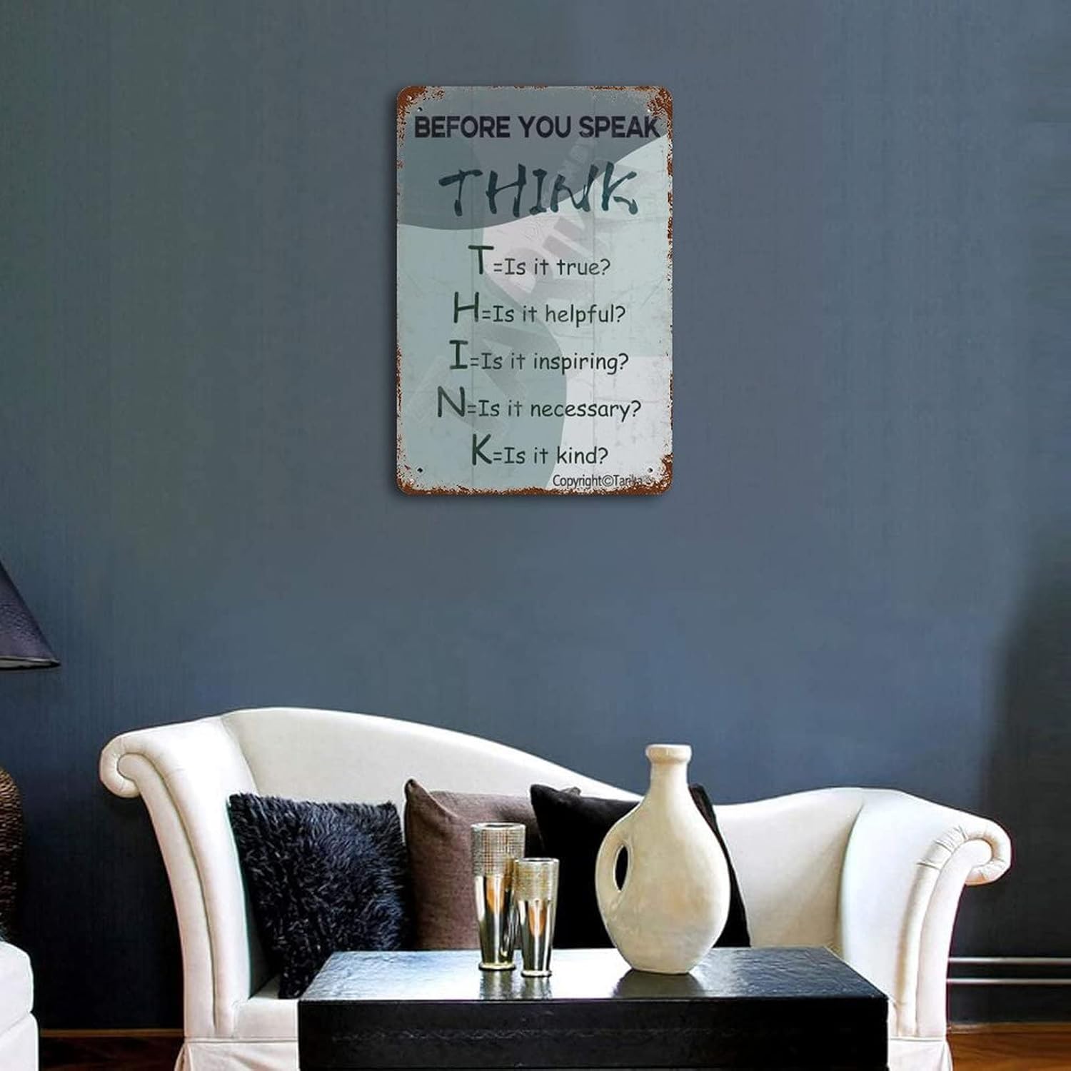 Retro Metal Tin Sign Wall Decor for Home and Kitchen