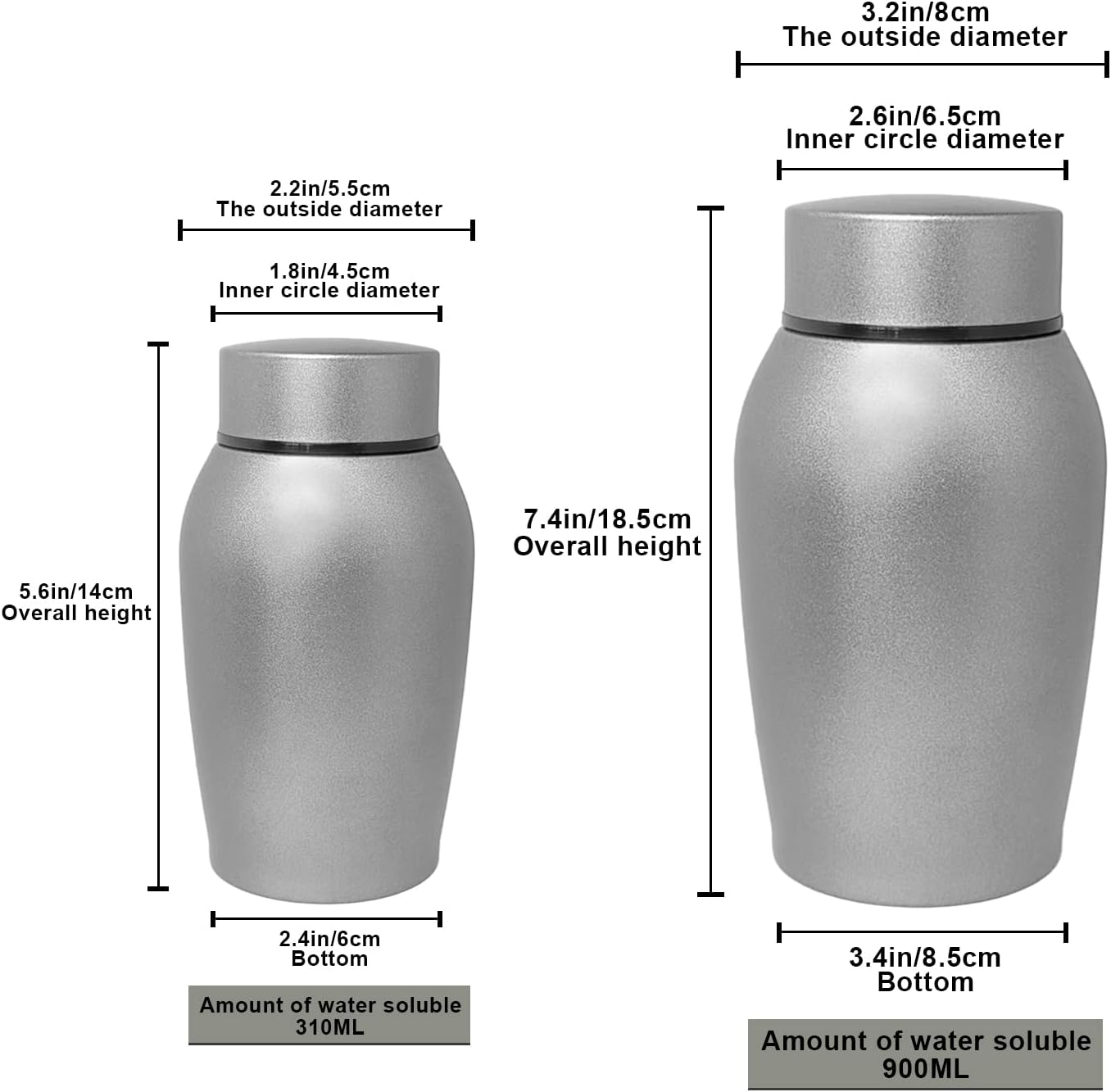 Custom Personalized Pet Urn for Dog and Cat Ashes - Stainless Steel Memorial Urns