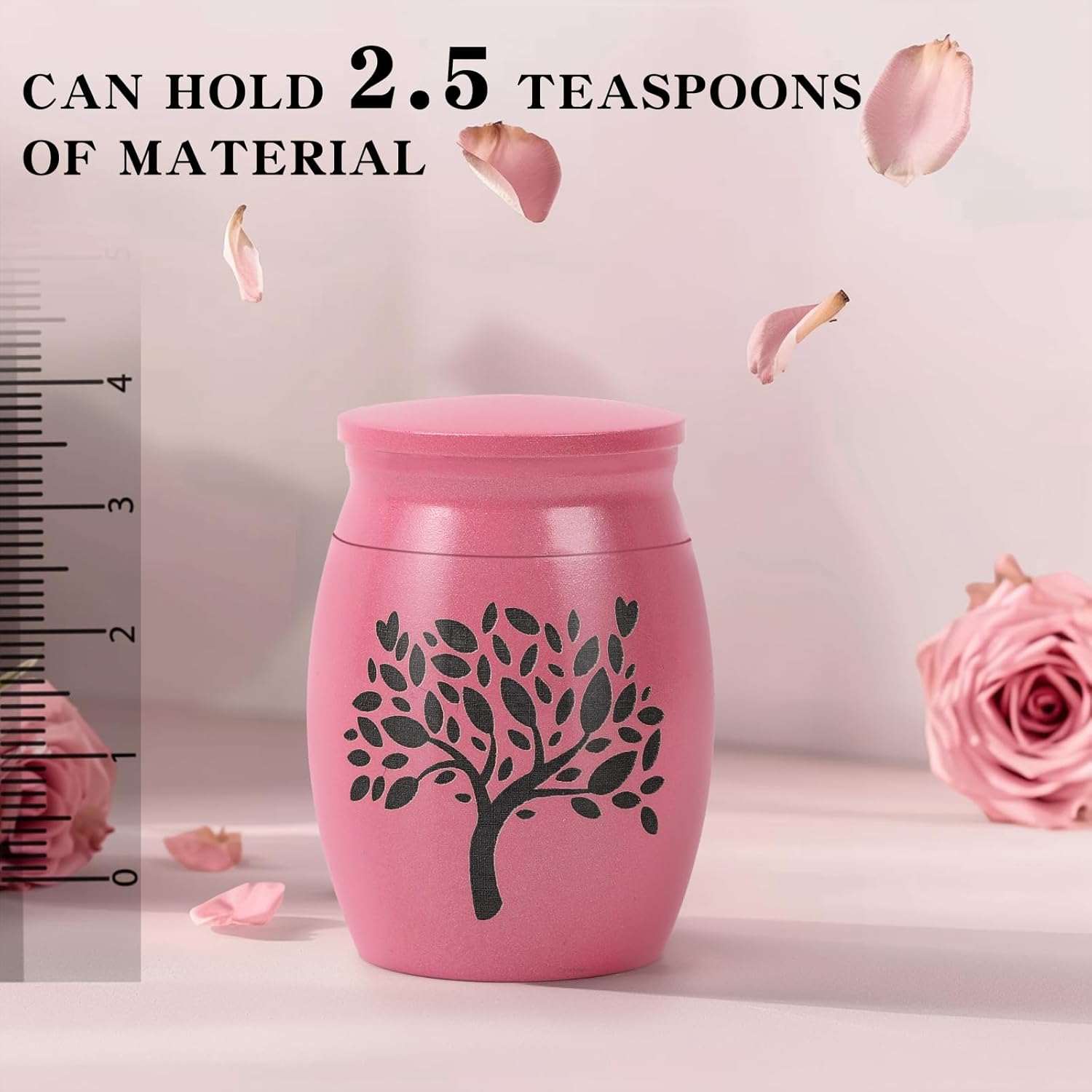 Small Urns for Human Ashes - Mini Cremation Urn with Heart Box and Necklace