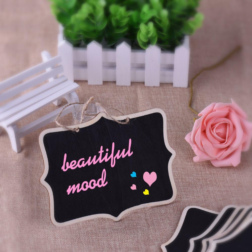 AUSTOR 14 Pcs Mini Chalkboards for Kitchen and Home Decor