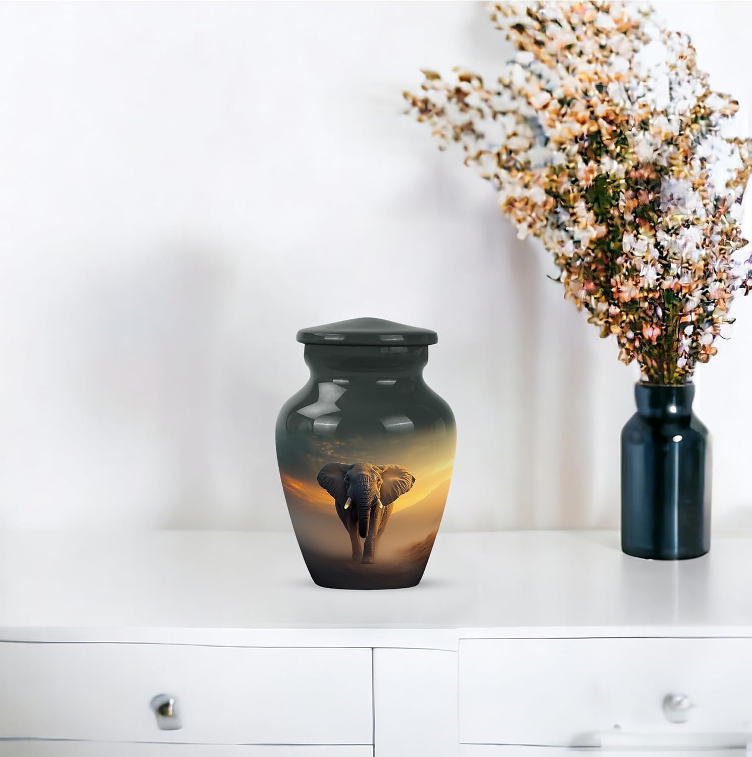 Elephant 3-Inch Cremation Urn for Ashes - Small Keepsake Urn for Men and Women