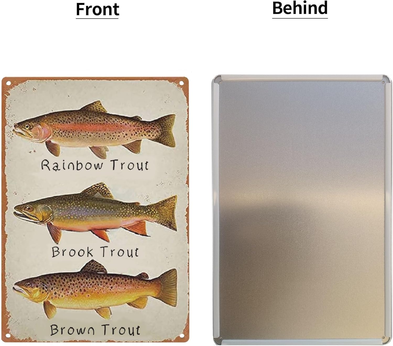 GCOCL Vintage Tin Decor Wall Plaque Retro Metal Sign