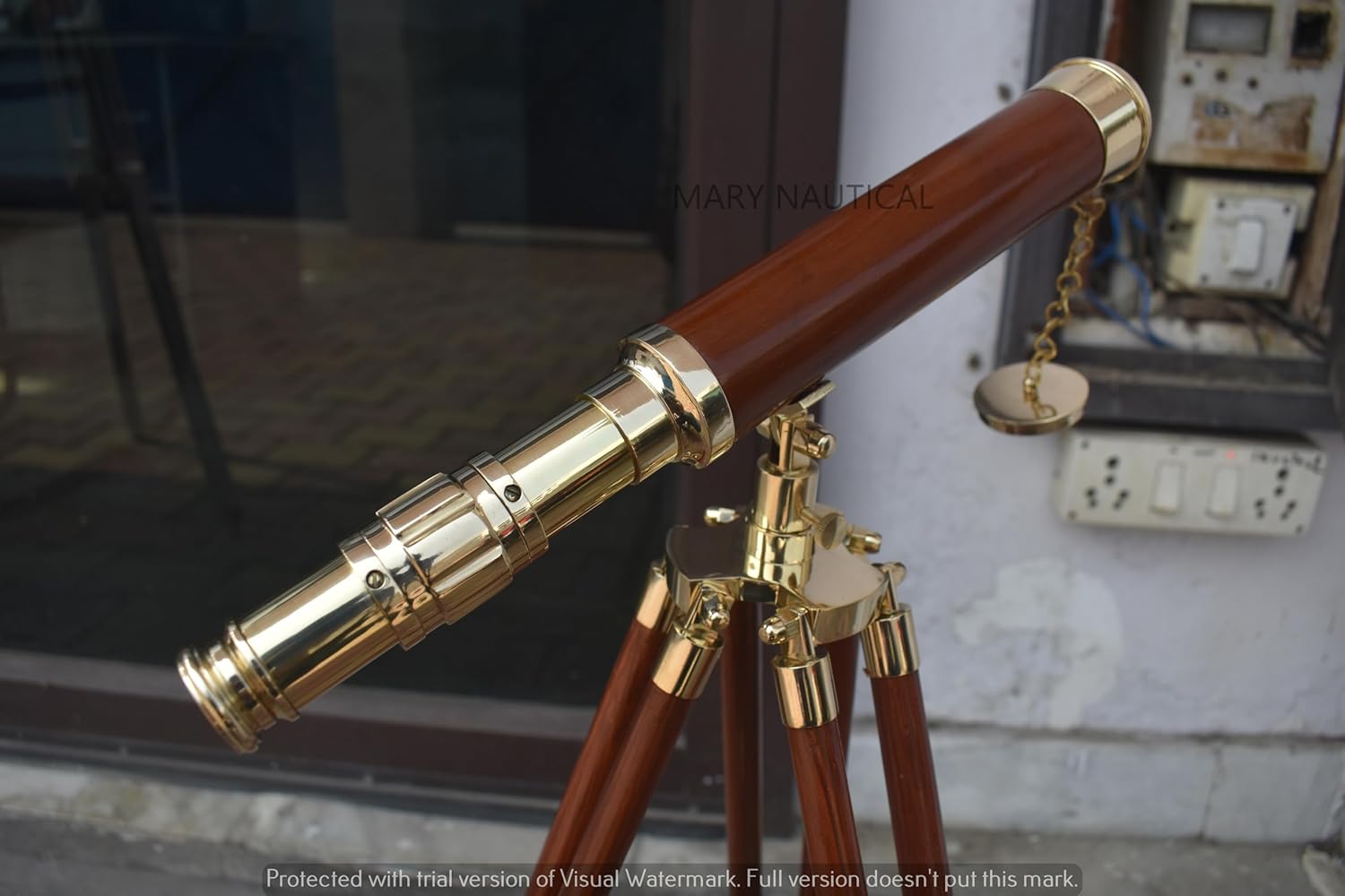 Vintage Brass Telescope with DF Lens and Adjustable Tripod for Kids and Beginners