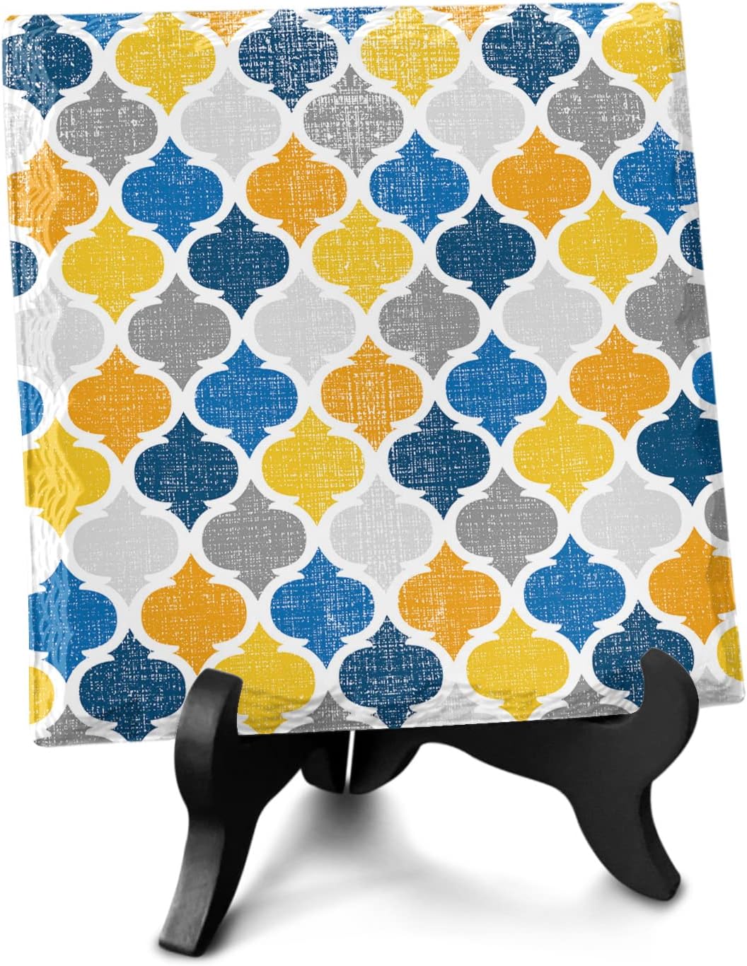 Vintage Moroccan Desk Decor with Wooden Stand