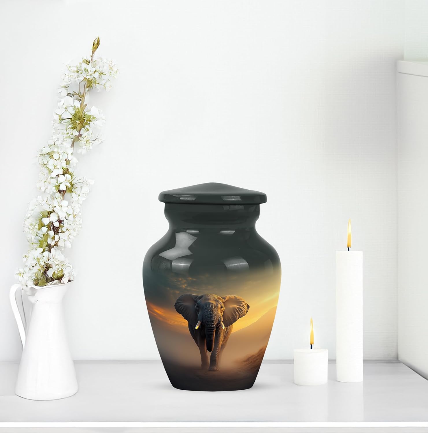 Elephant 3-Inch Cremation Urn for Ashes - Small Keepsake Urn for Men and Women