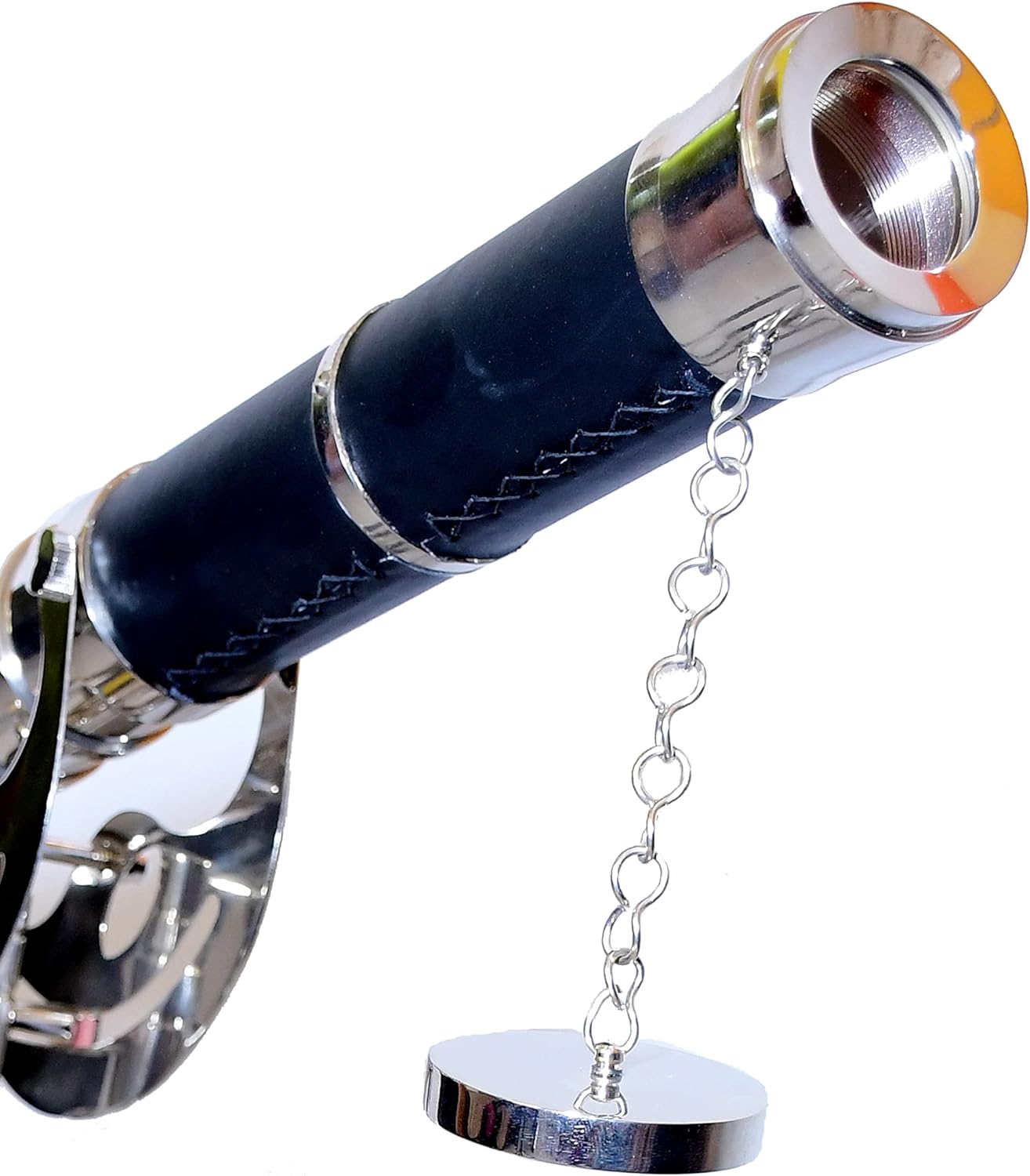 Floor Standing Vintage Brass Telescope Maritime Decor Double Barrel Tripod Stand