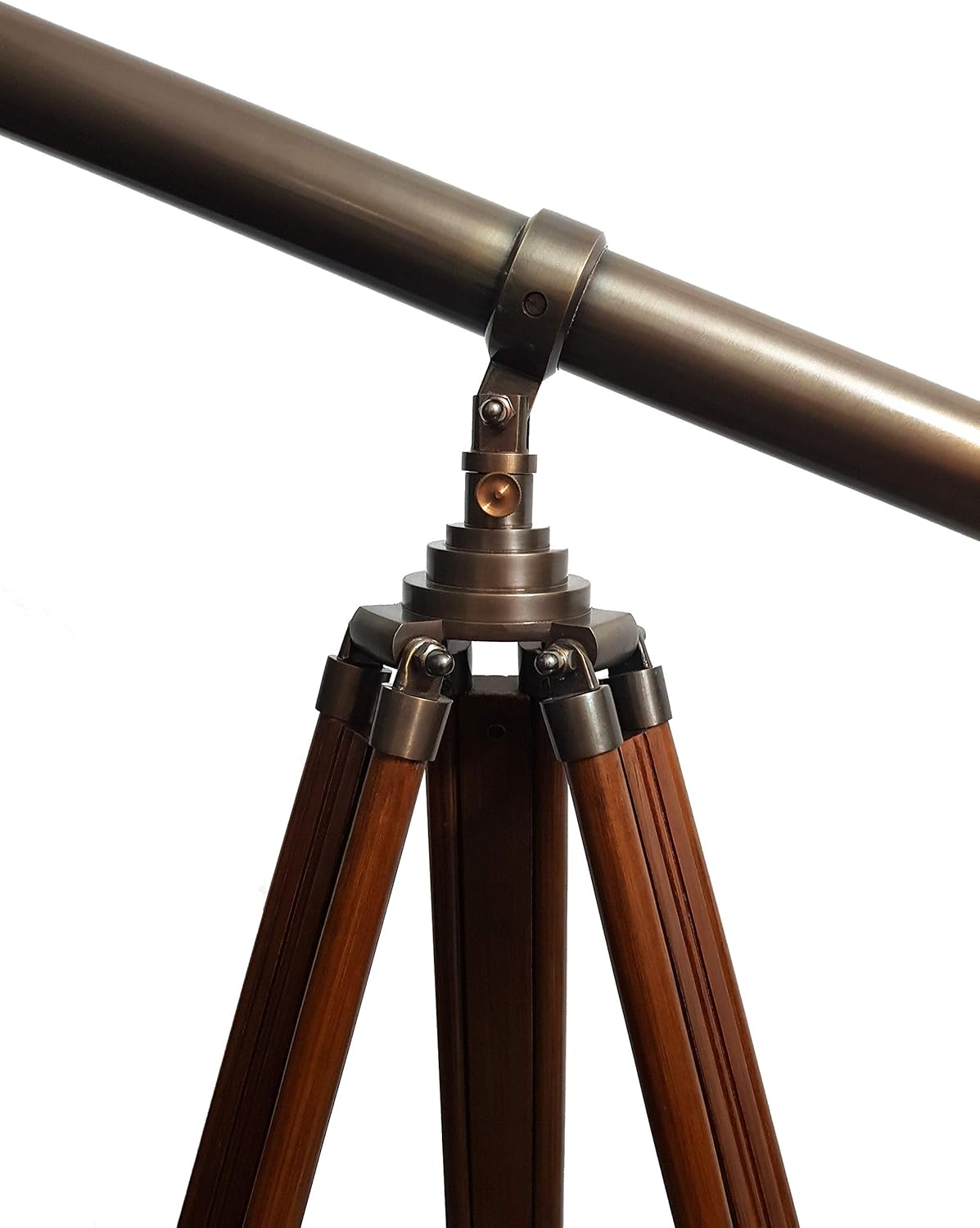 Antique Nautical Telescope with Floor Standing Tripod - 62 Inch Vintage Decor