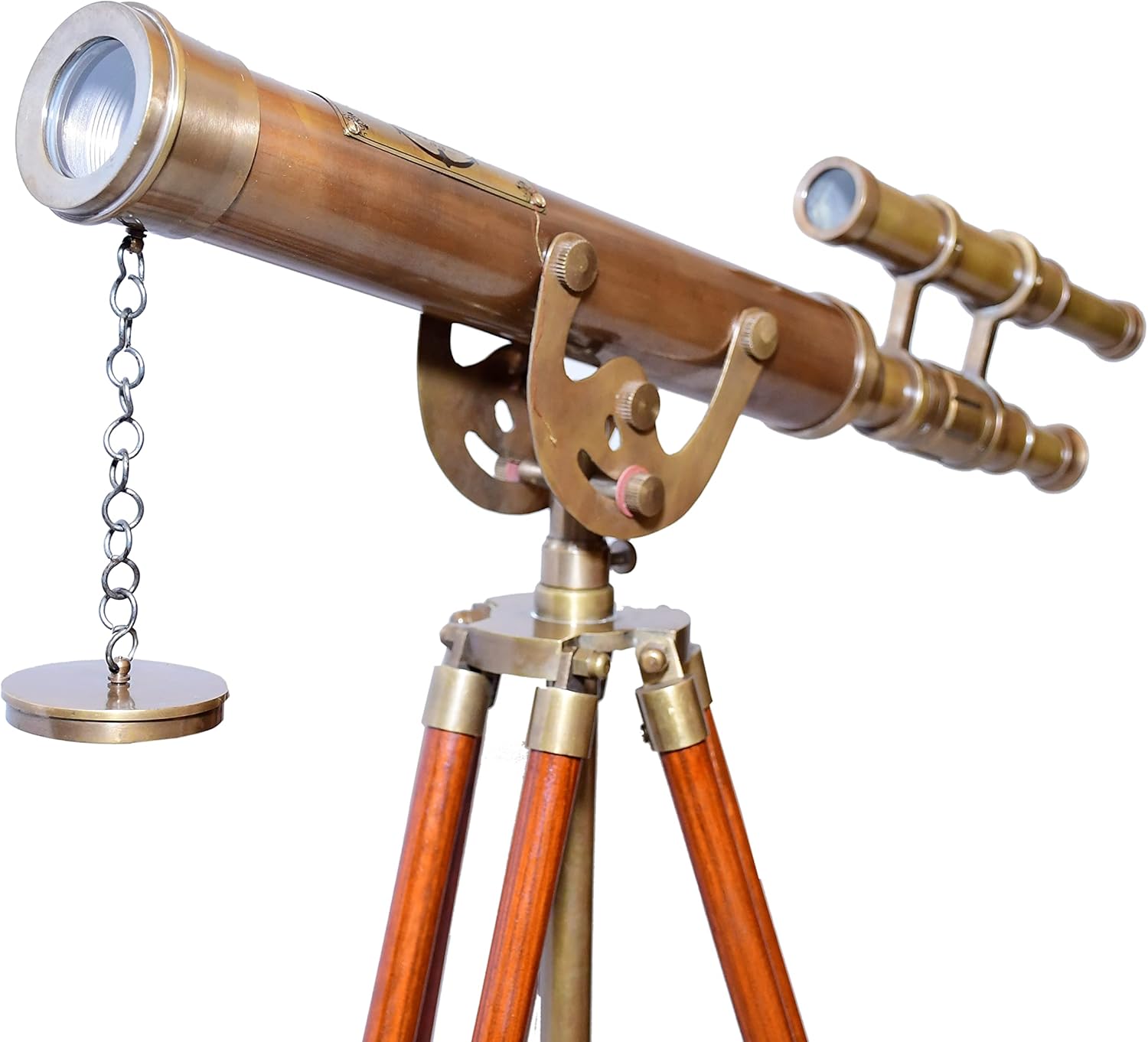 Vintage Brass Telescope Floor Standing Nautical Decor