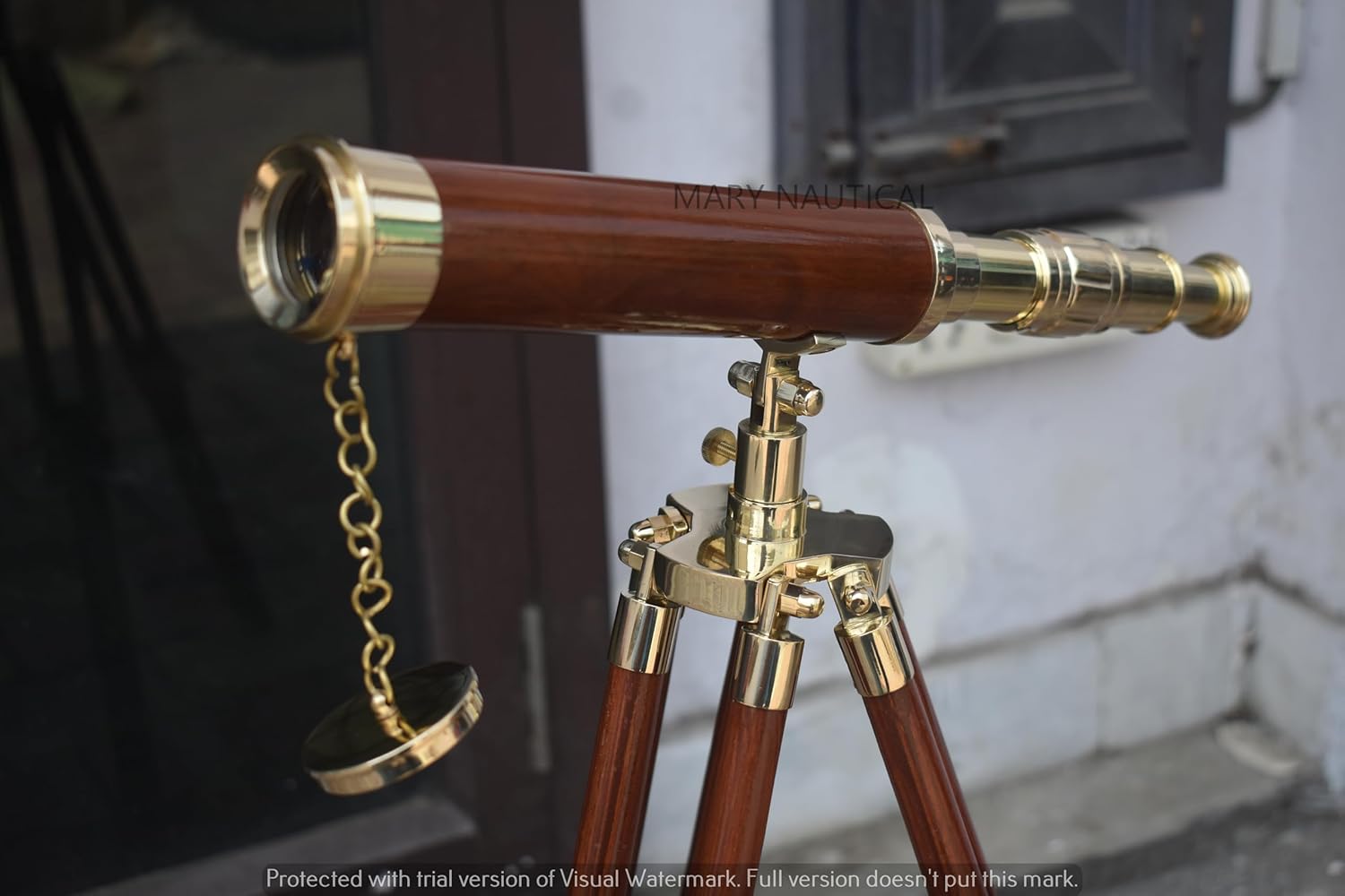 Vintage Brass Telescope with DF Lens and Adjustable Tripod for Kids and Beginners