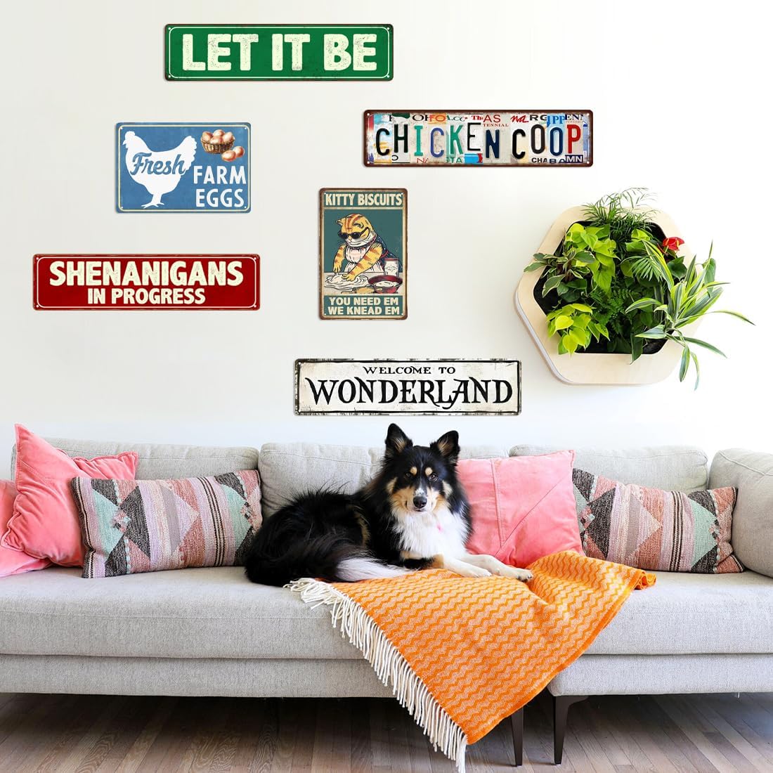 Vintage Wall Art Decor Metal Road Sign 16 X 4 Inch