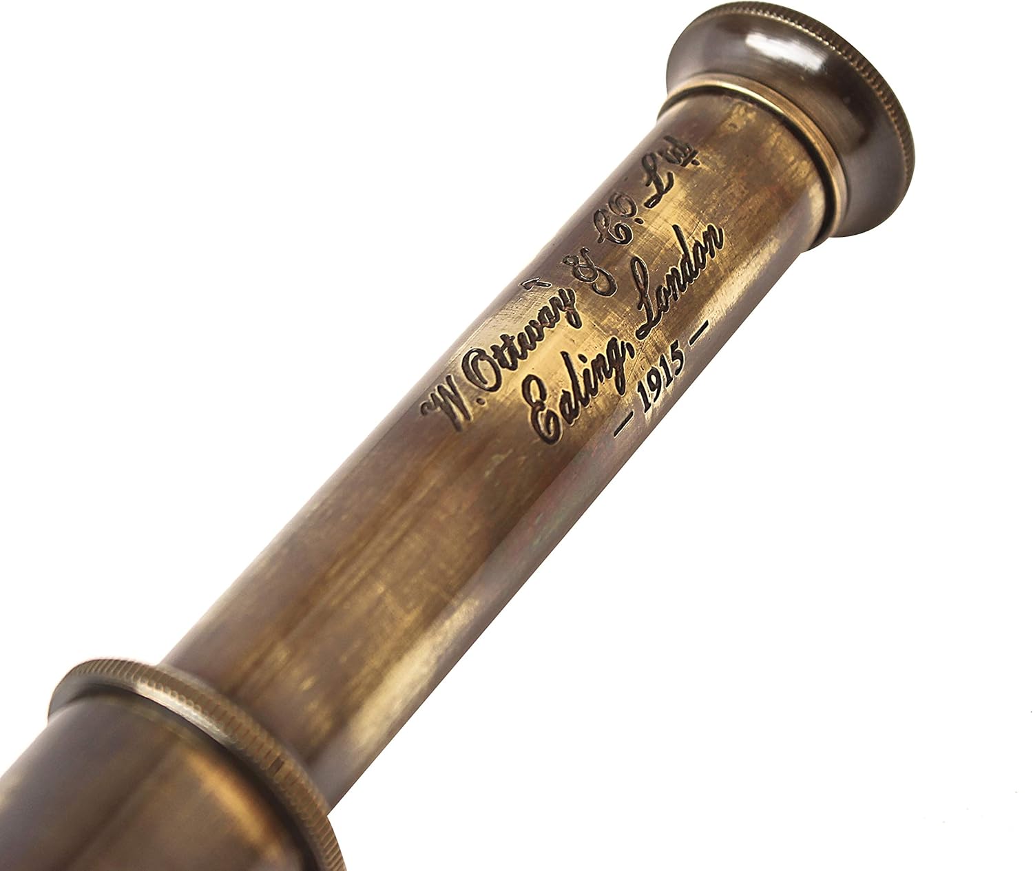 Antique Brass Telescope Nautical Decor 1915 Vintage Compass Set