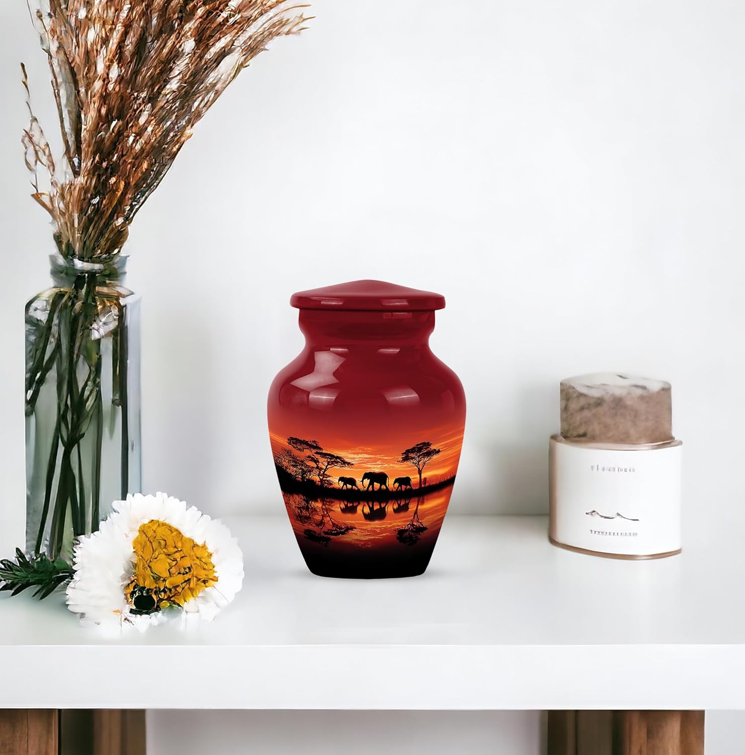 Mini Ash Urns Set of 4 - 3 Inch Decorative Cremation Urns