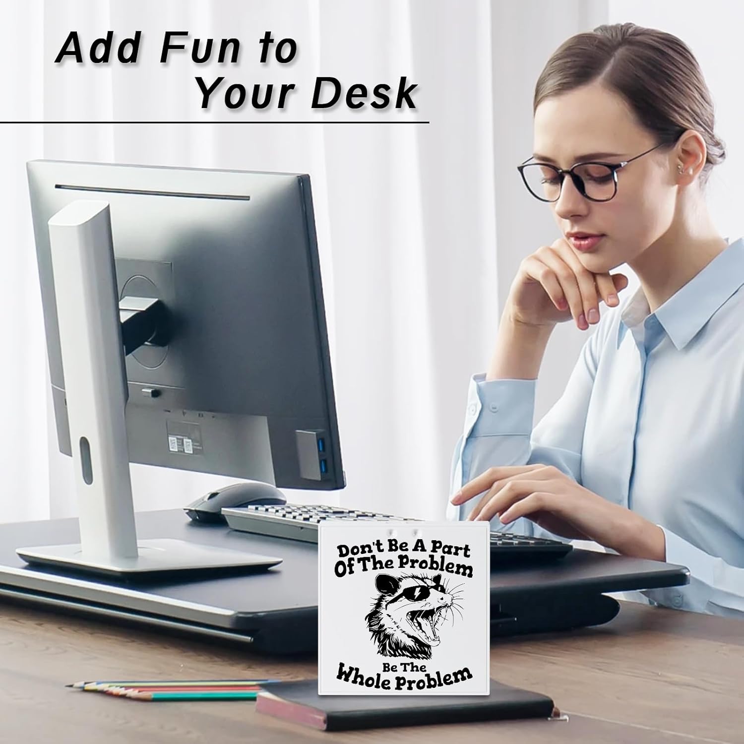 Funny Office Desk Sign Dont Be A Part Of The Problem Humor Decor
