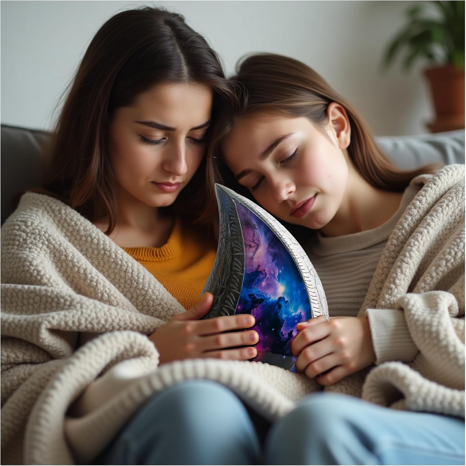 Teardrop Cremation Urn Set of 5 with Blue Purple Decorative Urns