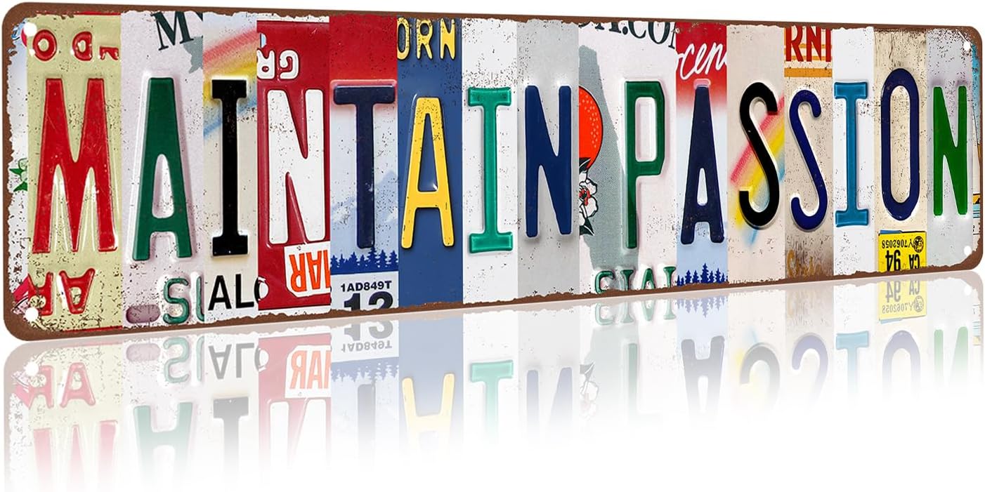 Vintage Wall Art Decor Metal Road Sign 16 X 4 Inch