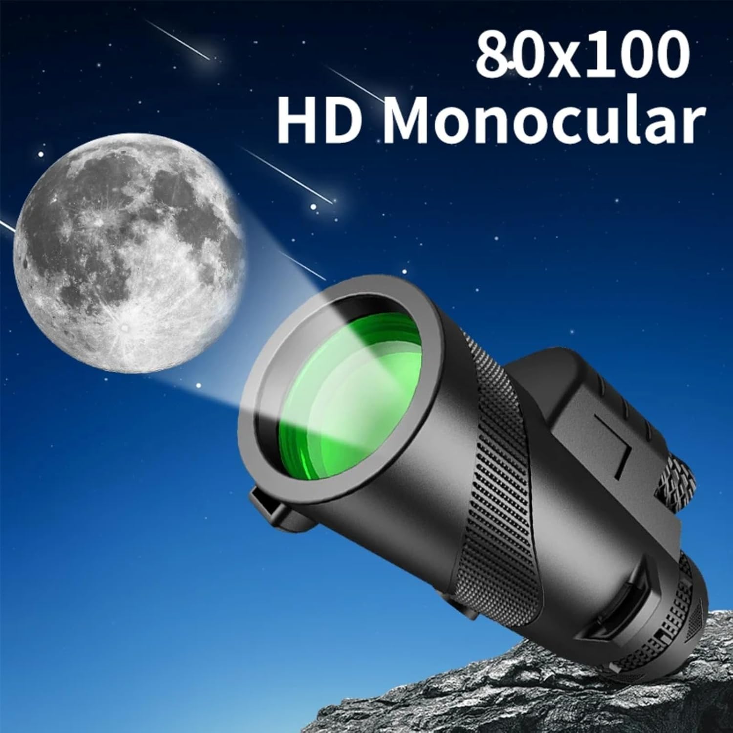 Night Vision Monocular Telescope for Adults Hunting Sports Outdoor Camping Travel Portable High Powered 80x100 HD