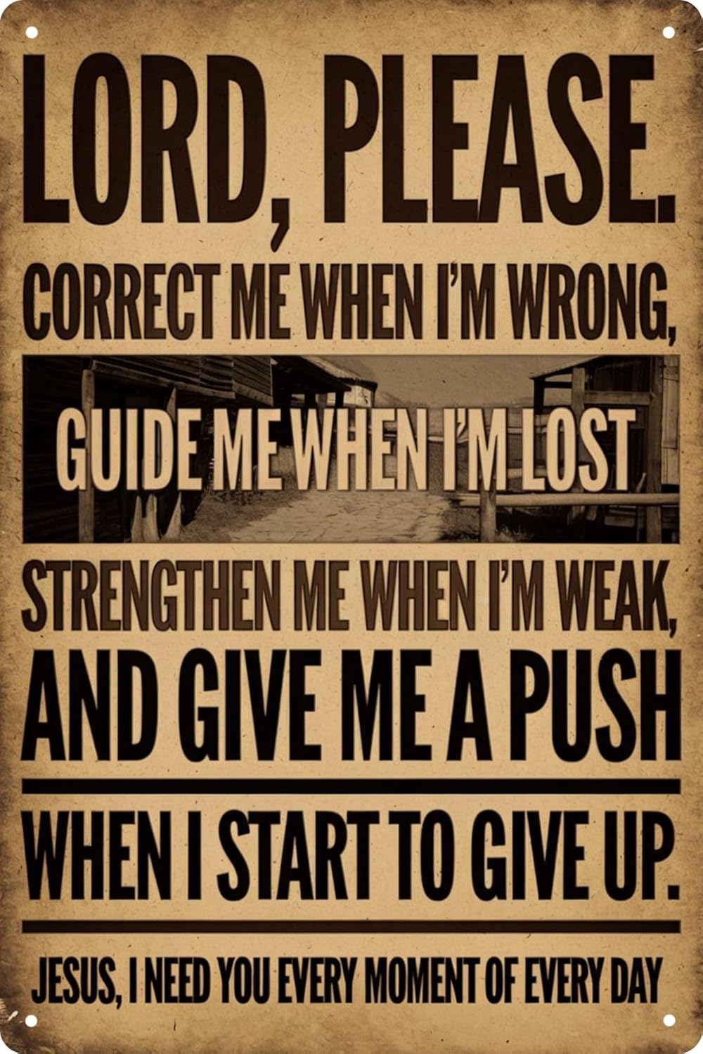 Vintage Metal Tin Sign 8x12 Inch Decor for Home Garage Porch Club Wall Hanging