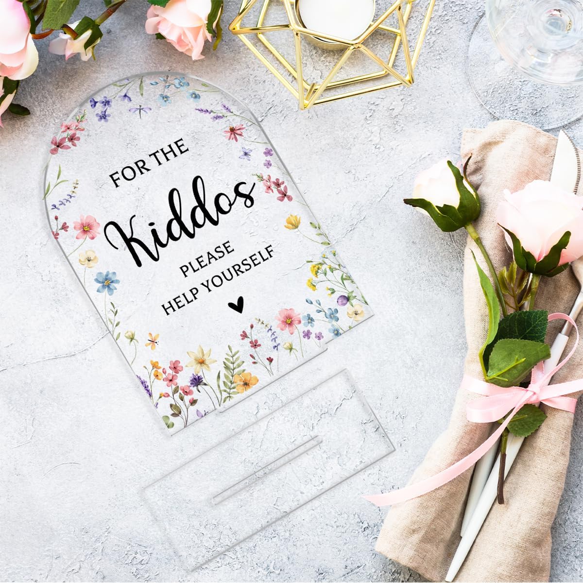 Kids Wedding Sign Acrylic Plaque 5x7 Inch Decorative Sign For Ceremony And Reception