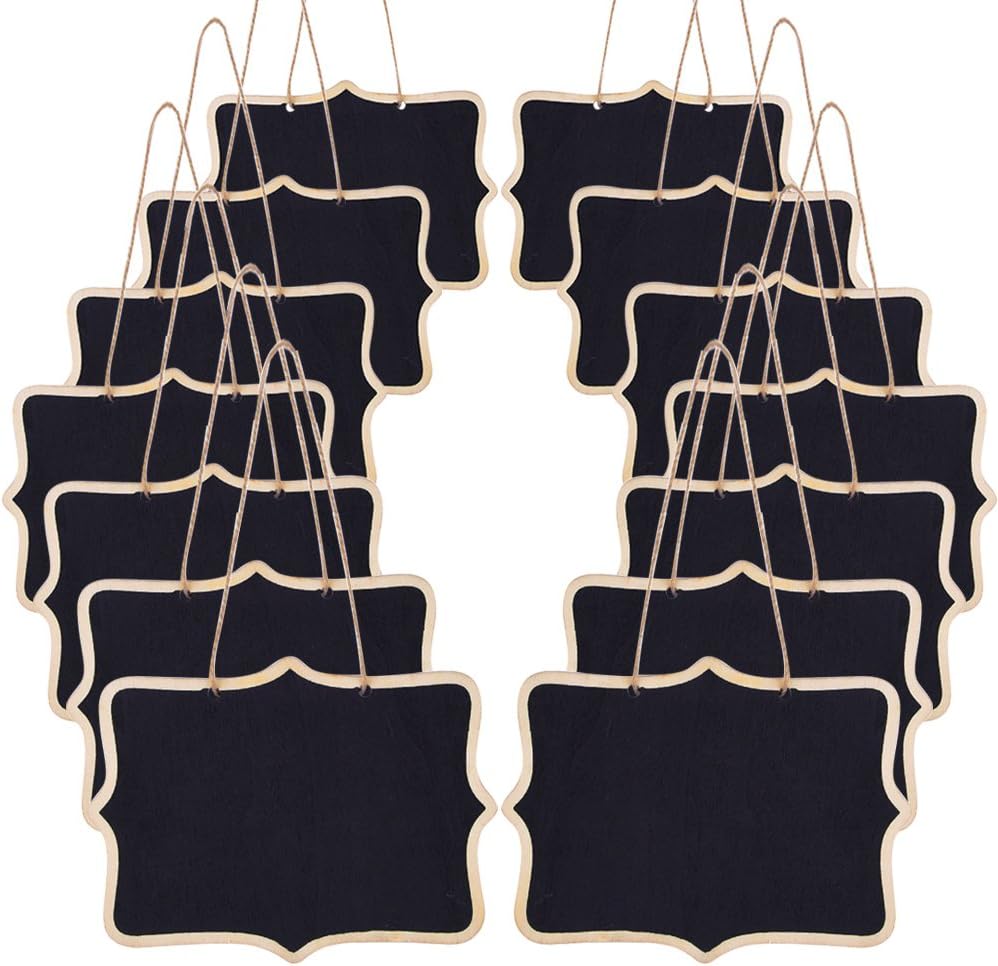 AUSTOR 14 Pcs Mini Chalkboards for Kitchen and Home Decor