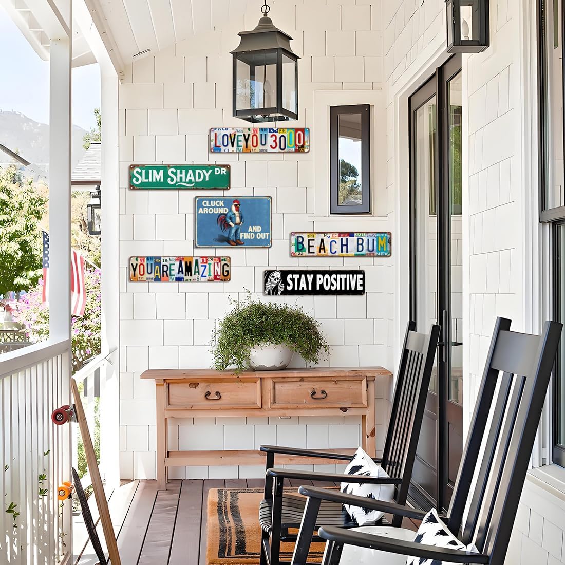 Vintage Wall Art Decor Metal Road Sign 16 X 4 Inch