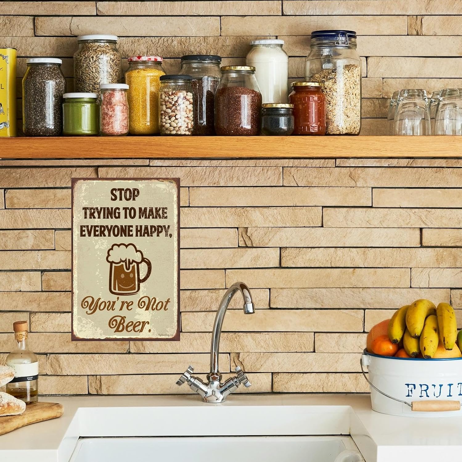 Beer Tin Sign Metal Poster Vintage Wall Decor 8x12 Inch