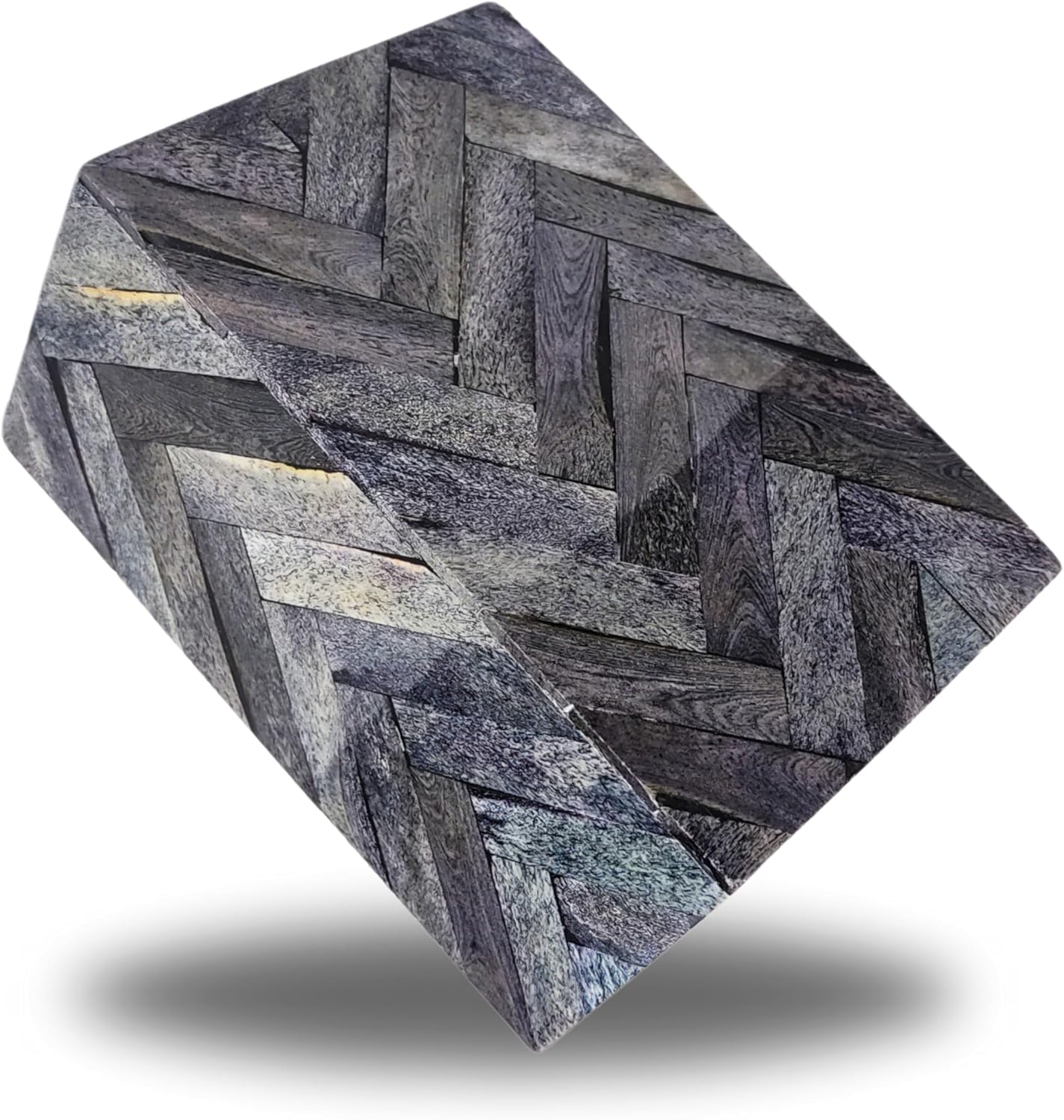 Gray Comet Decorative Urn with Chevron Design 70 Cubic Inch Capacity Memorial Keepsake for Adult Men Women