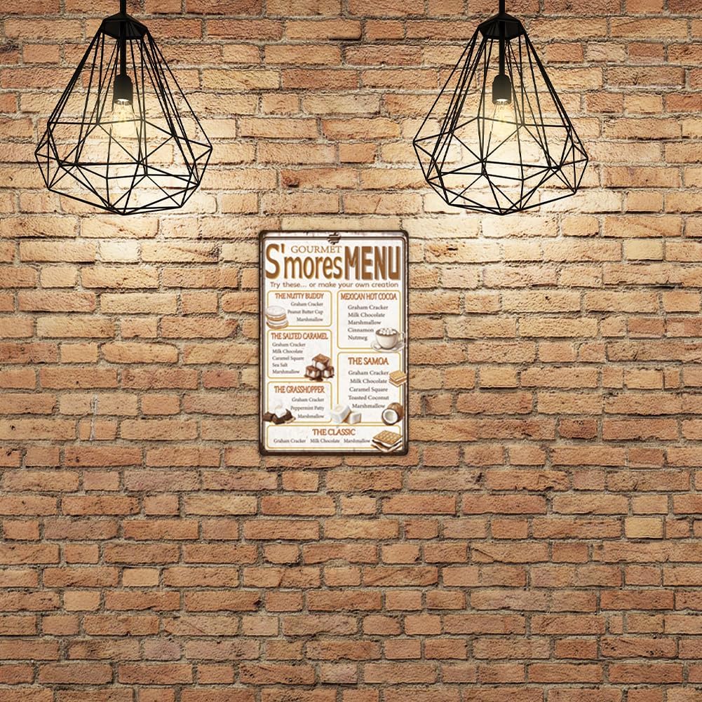 SUPERDANT Vintage SMore Dessert Tin Sign Decor