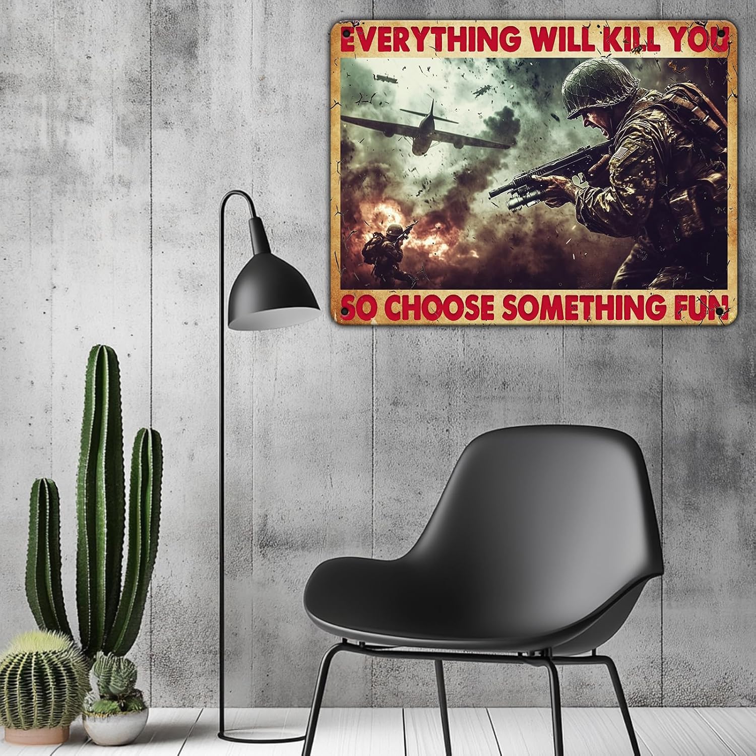 Funny Vintage Metal Tin Sign 12x8 Inch Wall Decor