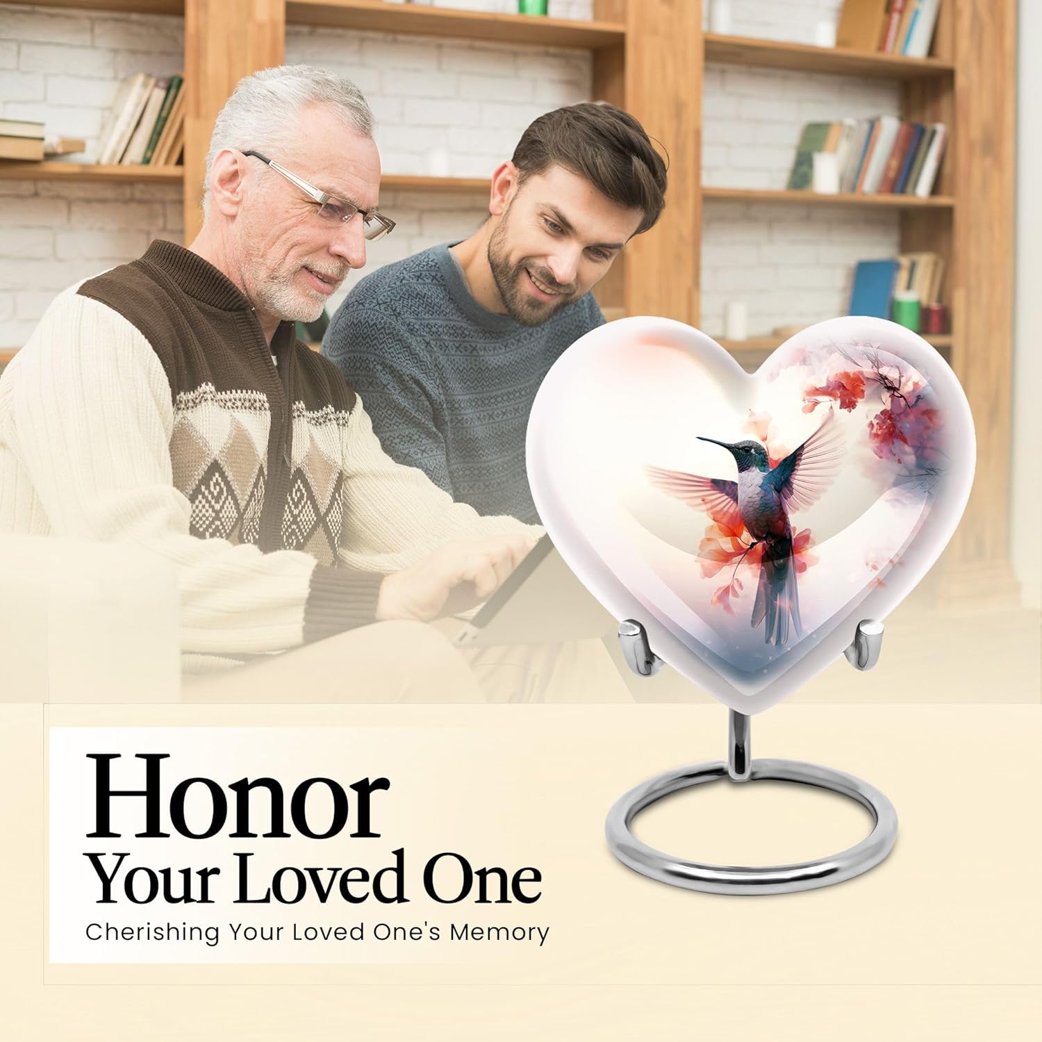 Humming Bird Urn Set of 4 - Gray Cremation Urns for Human and Pet Ashes