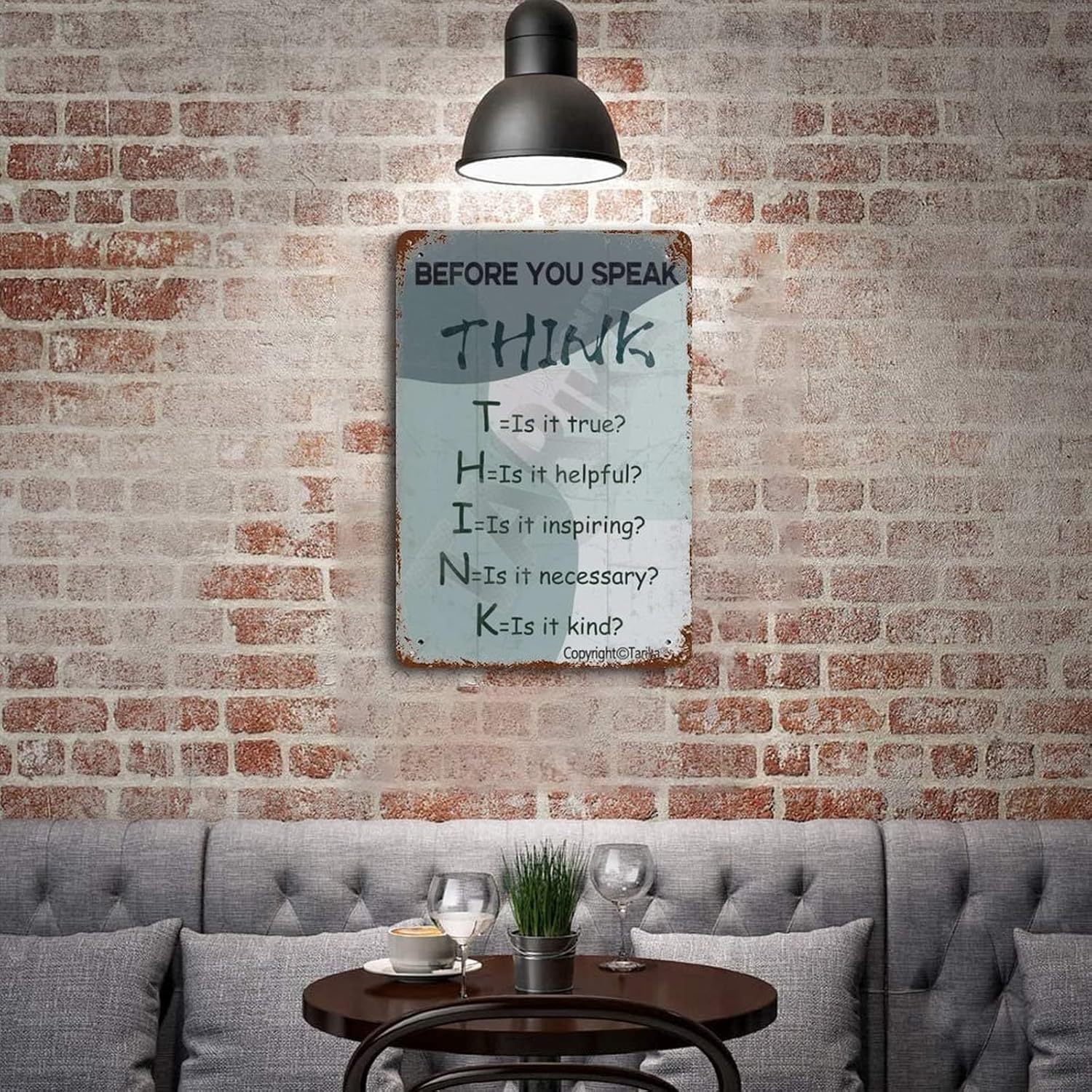 Retro Metal Tin Sign Wall Decor for Home and Kitchen