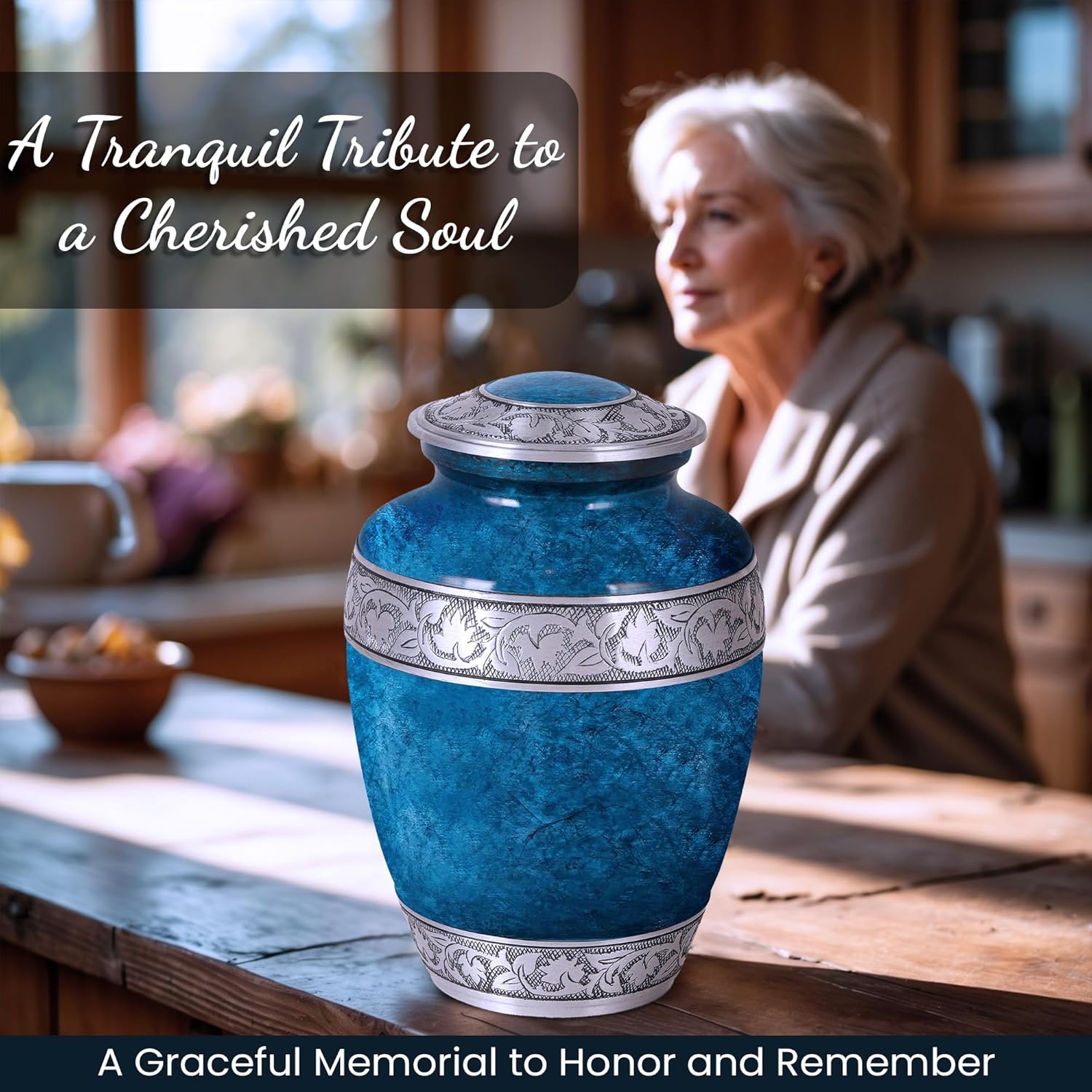 Set of 6 Decorative Urns for Human Ashes Adult Men and Women