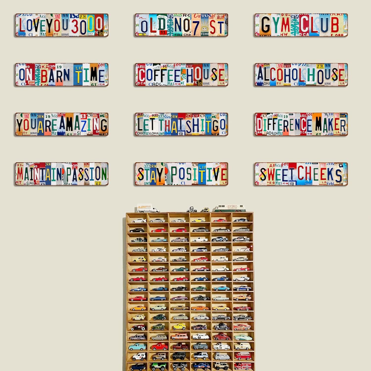 Vintage Wall Art Decor Metal Road Sign 16 X 4 Inch