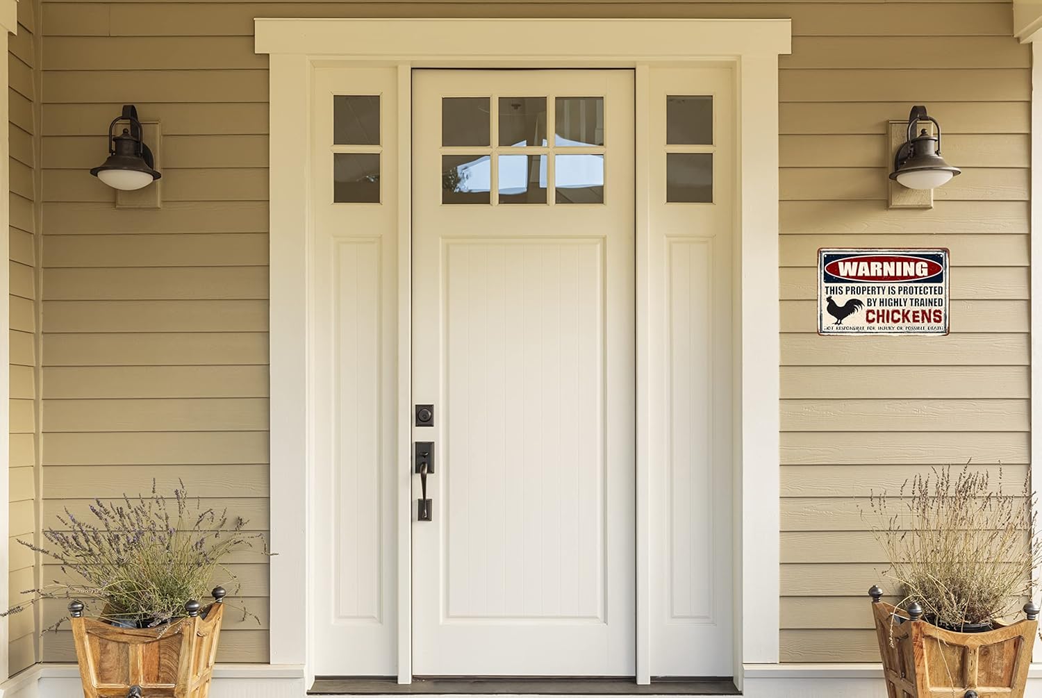 Funny Chickens Decor Vintage Metal Tin Sign 8x12 Inch