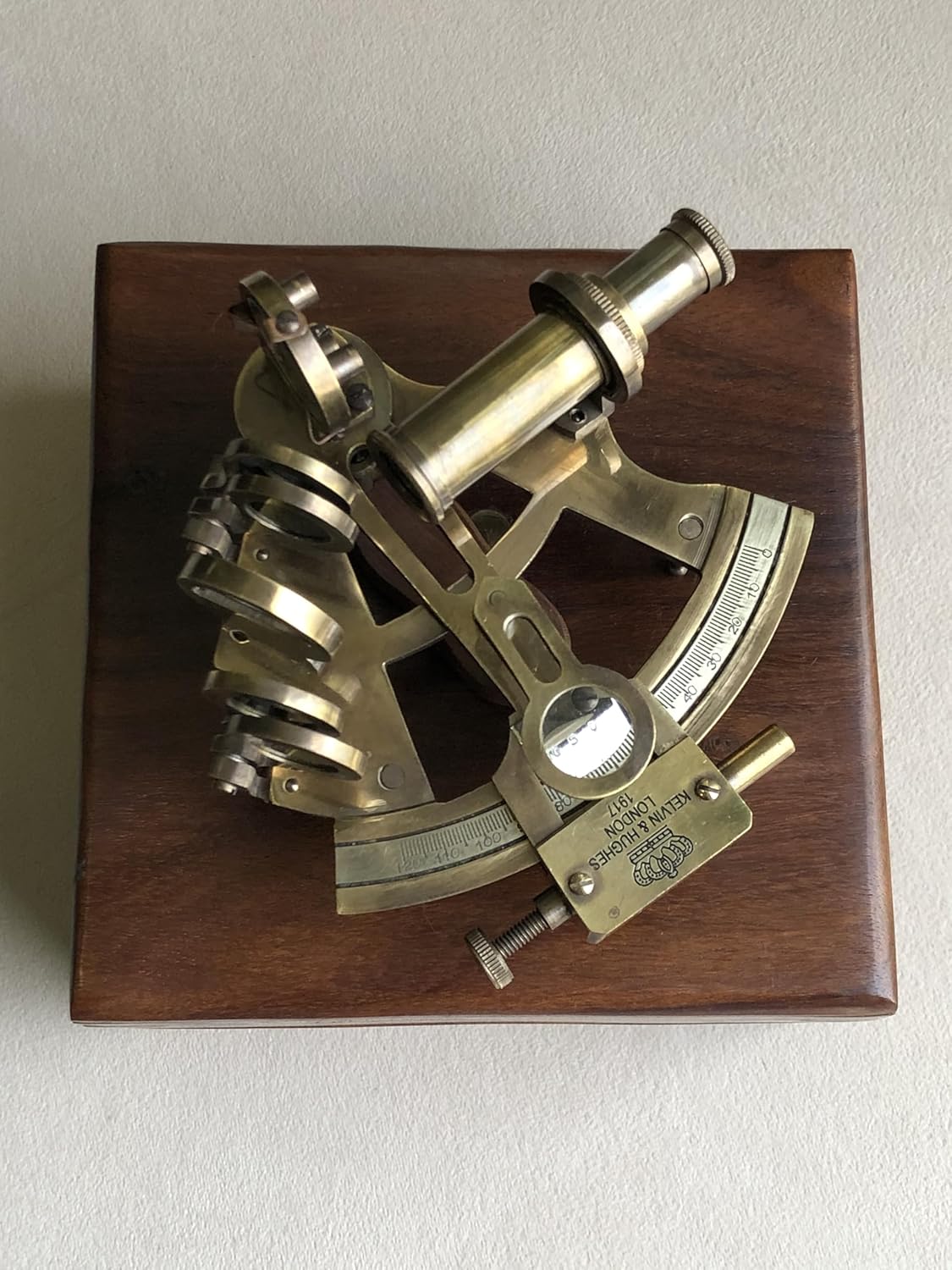 Brass Nautical Sextant Vintage Astrolabe with Two Telescopes